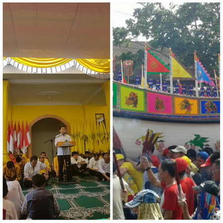 Bupat Pelalawan Hadiri Festival Bakar Tongkang di Rohil
